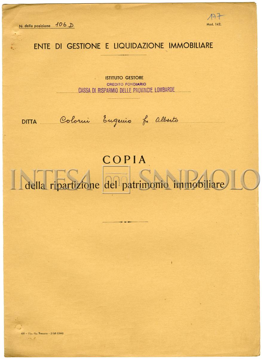Modulo di autodenuncia. Copia della ripartizione dei beni in quota consentita e quota eccedente, 28 giugno 1940.
